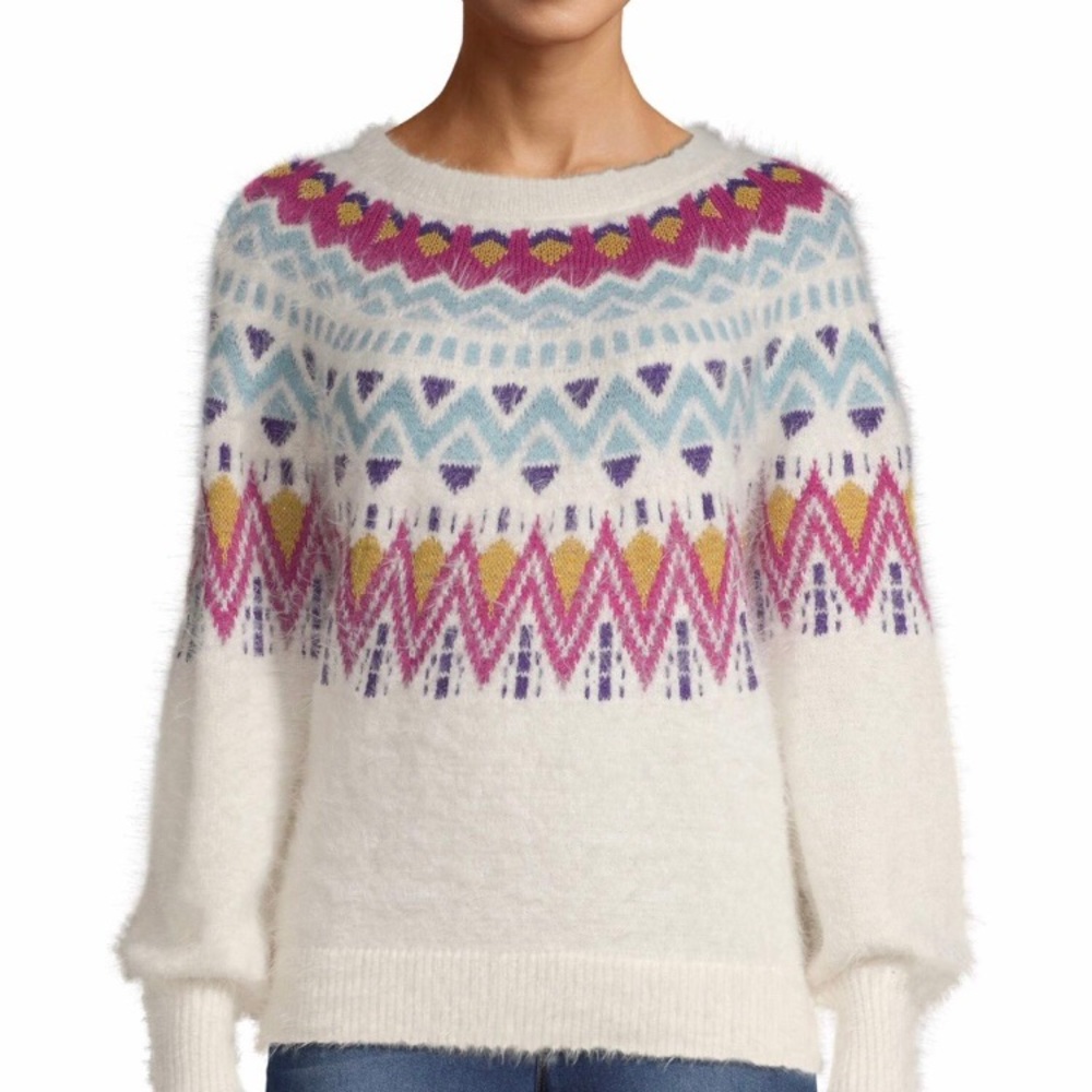 Time and true southwest boho print isle winter sweater size XXL NEW
